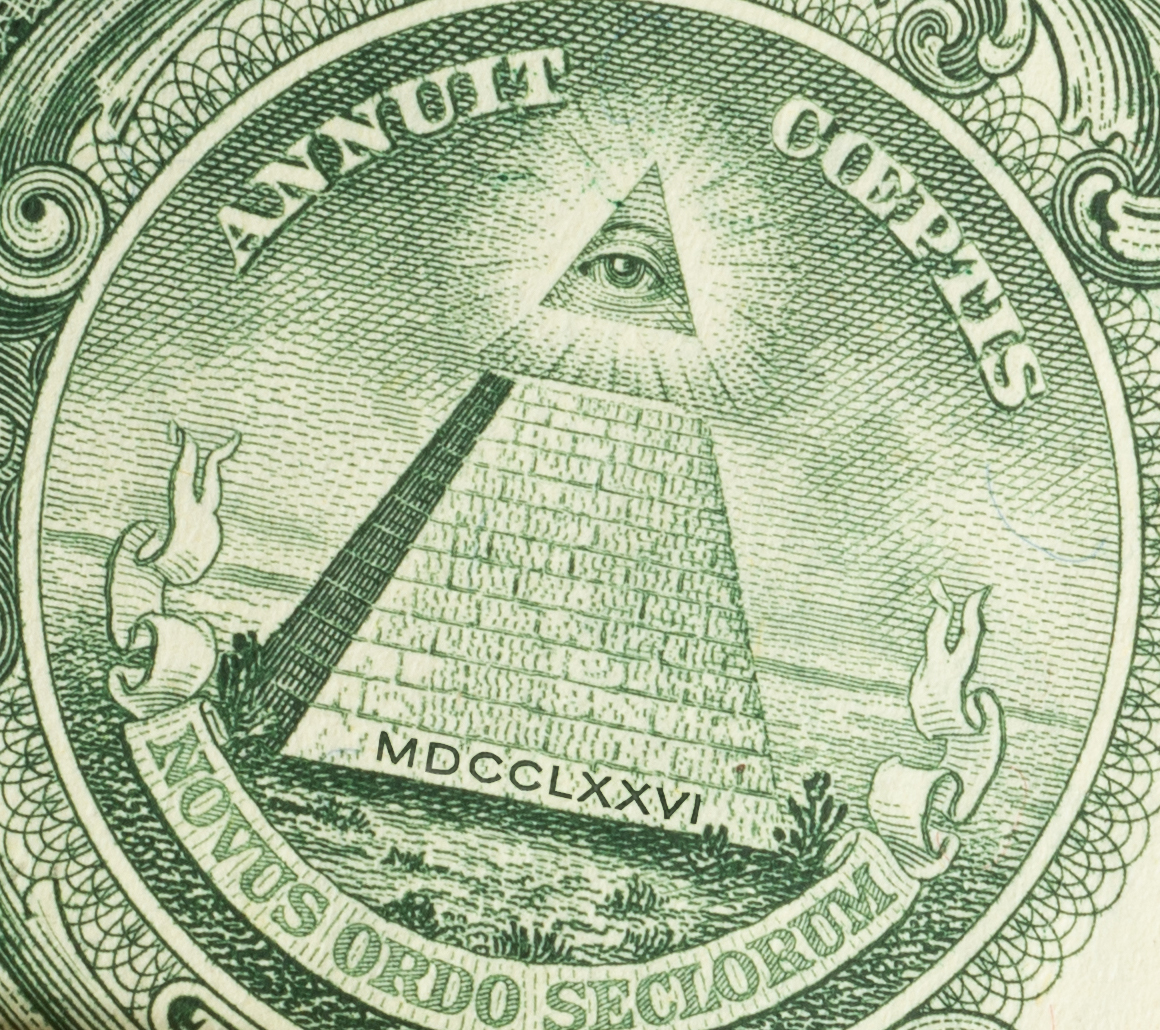 The pyramid on the back of a US one dollar bill